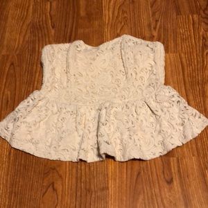 Lace Peplum bustier